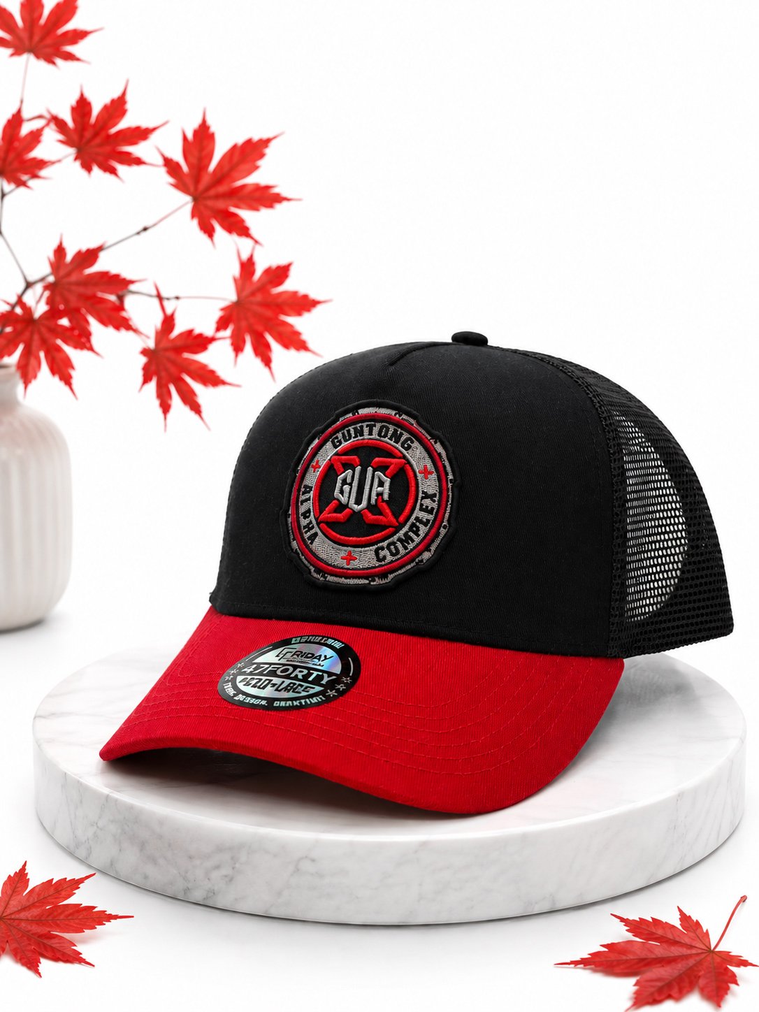 GUAX BASEBALL CAP — RED BRIM - Image 4
