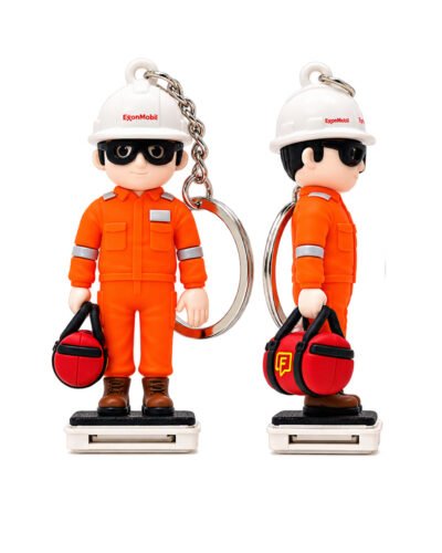 3D KEYCHAIN — OFFSHORE WORKERS ORANGE