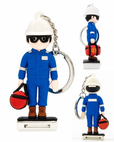 3D KEYCHAIN — OFFSHORE WORKERS BLUE