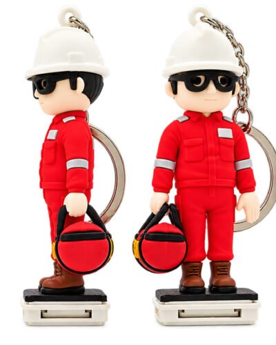 3D KEYCHAIN — OFFSHORE WORKERS RED