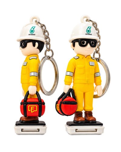 3D KEYCHAIN — OFFSHORE WORKERS yellow