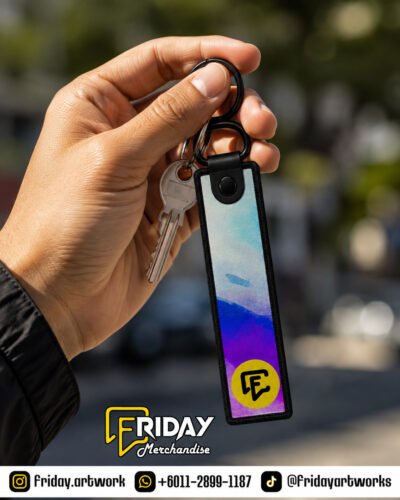 Custom Woven Keychain Premium