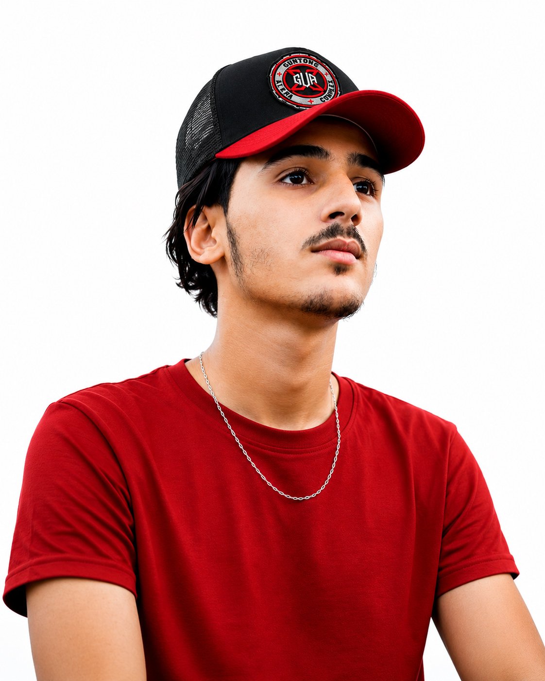 GUAX BASEBALL CAP — RED BRIM